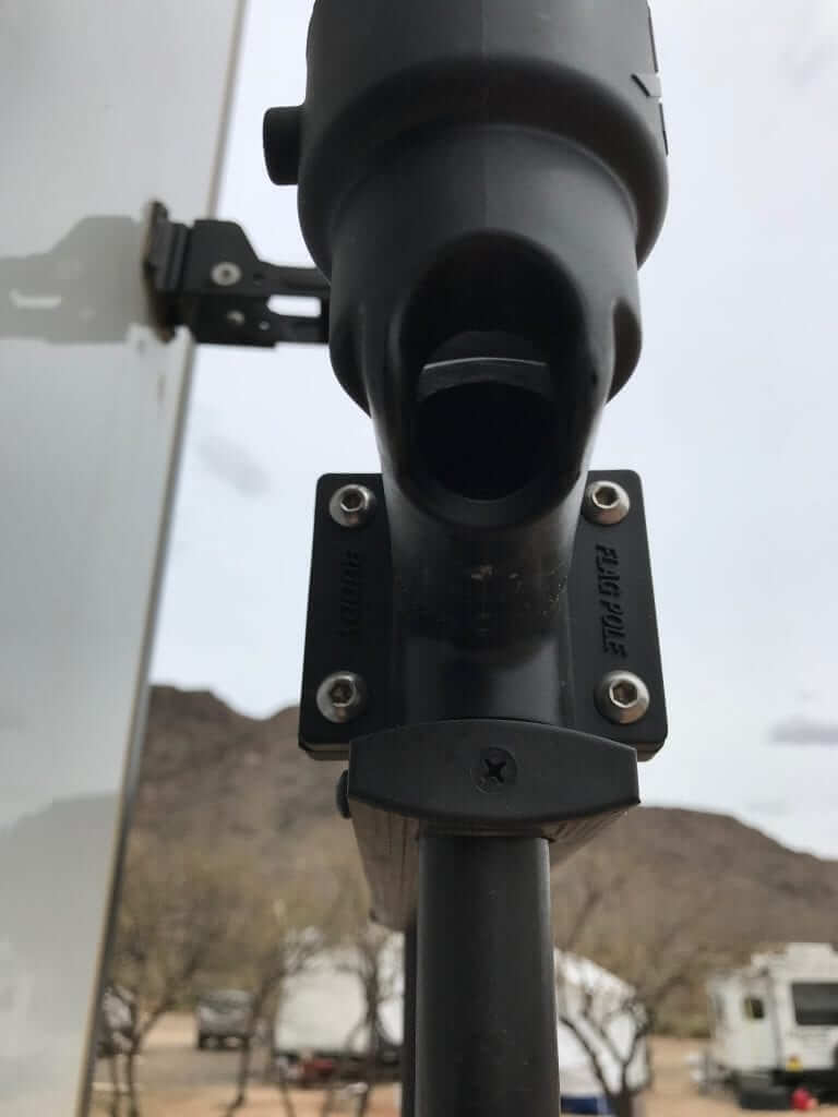 RV Flag Pole Buddy Ladder Mount 2.0