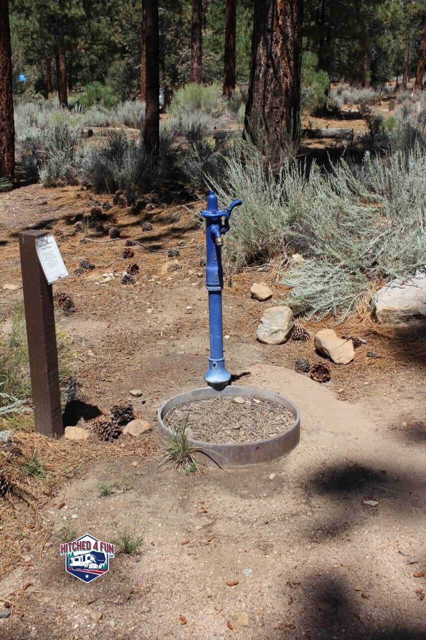 Drinking water hookups through out Heart Bar Campground, Big Bear Lake, CA