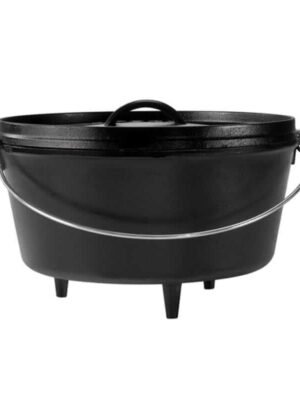 Lodge Cast Iron Camp Dutch Oven 10 Inch Deep (5 Quart)