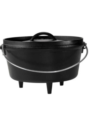Lodge Cast Iron Camp Dutch Oven 12 Inch Deep (8 Quart)