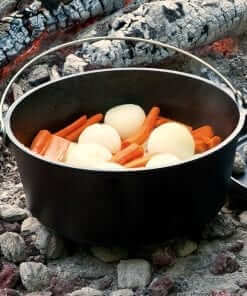 Lodge Cast Iron Camp Dutch Oven 12 Inch Deep (8 Quart)