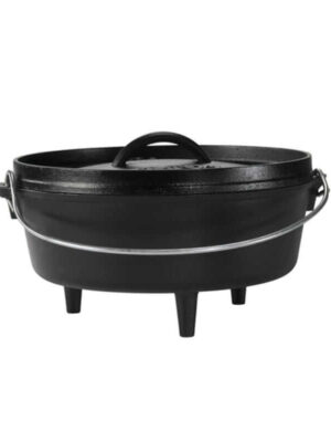 Lodge Cast Iron Camp Dutch Oven 14 Inch Deep (10 Quart)