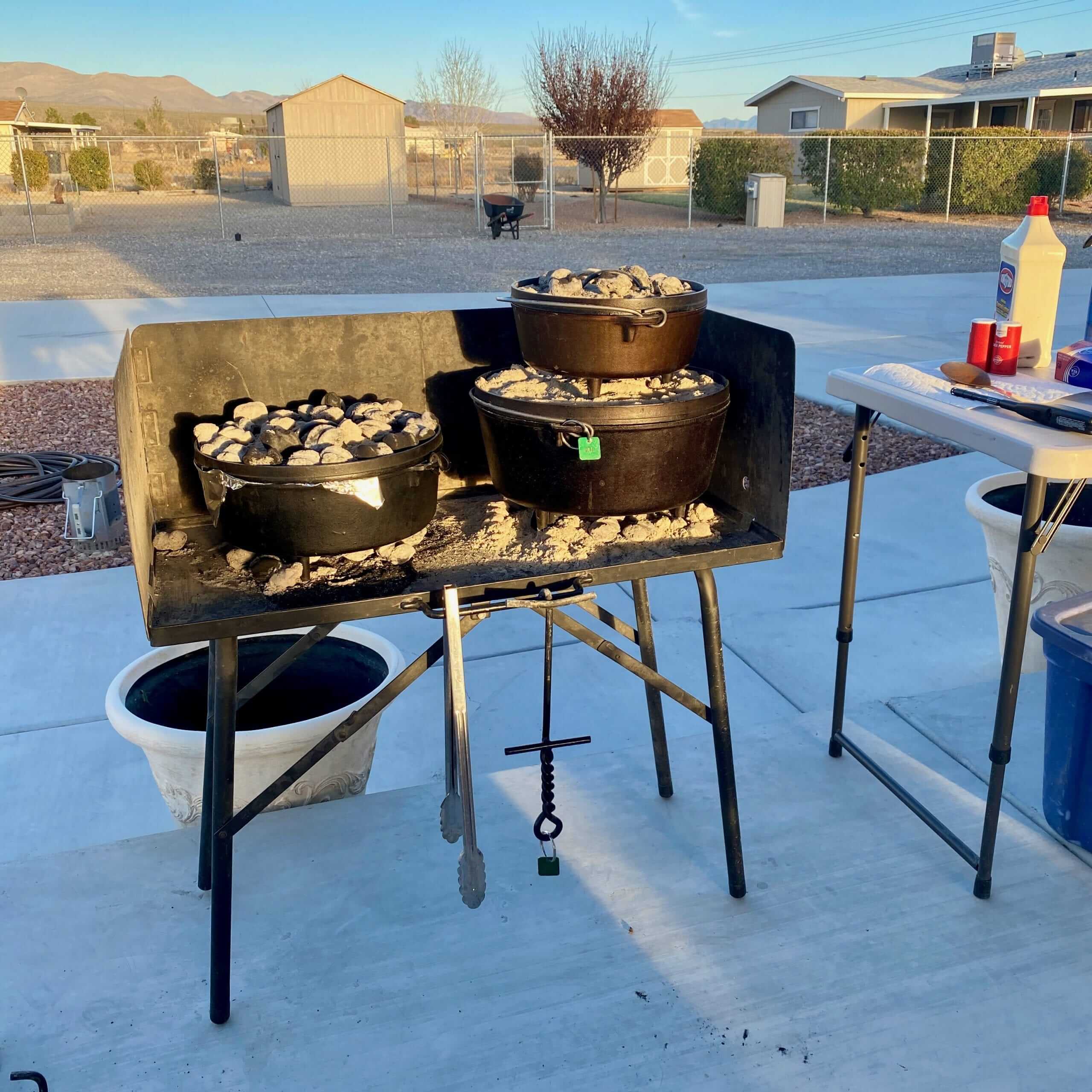 Lodge Outdoor Cast Iron Cooking Table 
