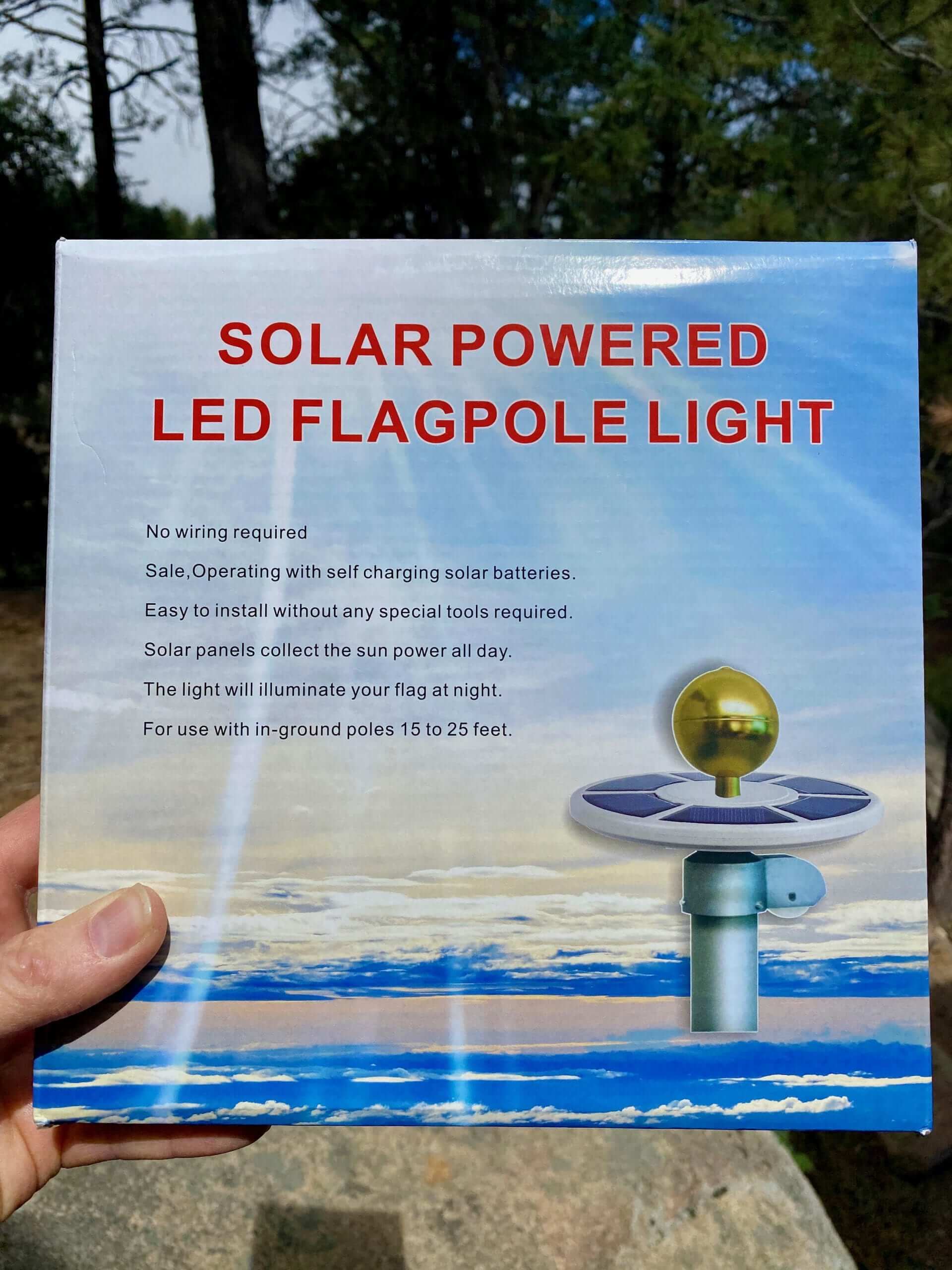 Solar led flagpole light deals