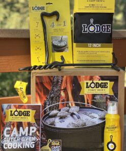 Lodge Cast Iron Camp Dutch Oven Starter Kit