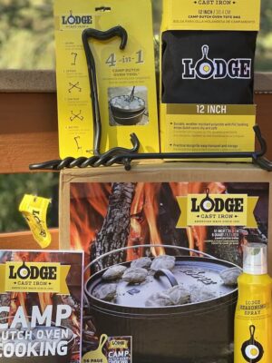 Lodge Cast Iron Camp Dutch Oven Starter Kit