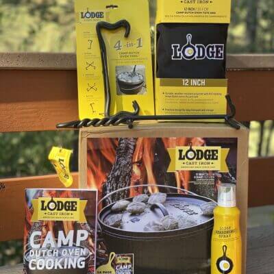 Lodge Cast Iron Camp Dutch Oven Starter Kit