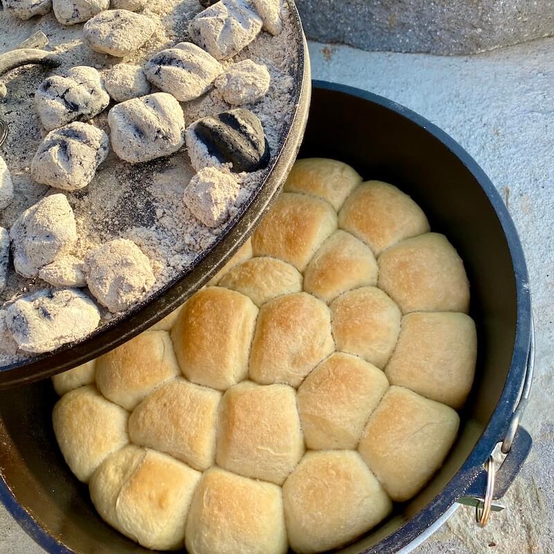 Dutch Oven with Biscuits - Hitched4fun.com