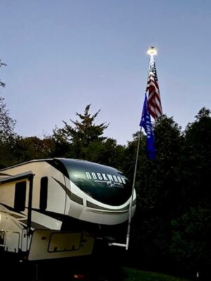 RV Flag Pole Fifth Wheel Kingpin Mount_Side