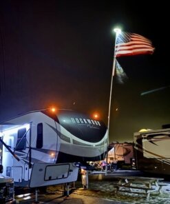 Solar Powered LED Flag Pole Light_Fifth Wheel