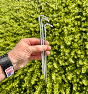 9 Inch Heavy Duty Galvanized Tent Stakes