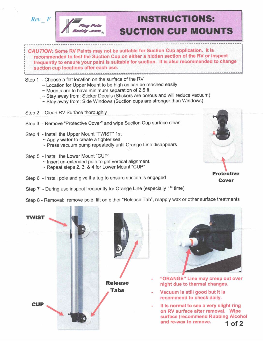RV Flag Pole Buddy Suction Cup Mount 2.0 - Image 6