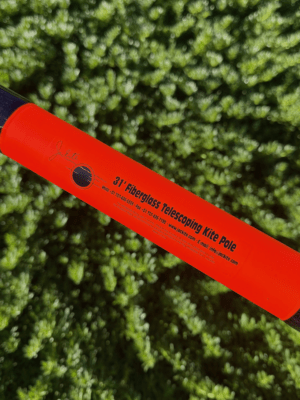 High-visibility Orange 31 ft. Antenna Mast by Jackite for portable ham radio.