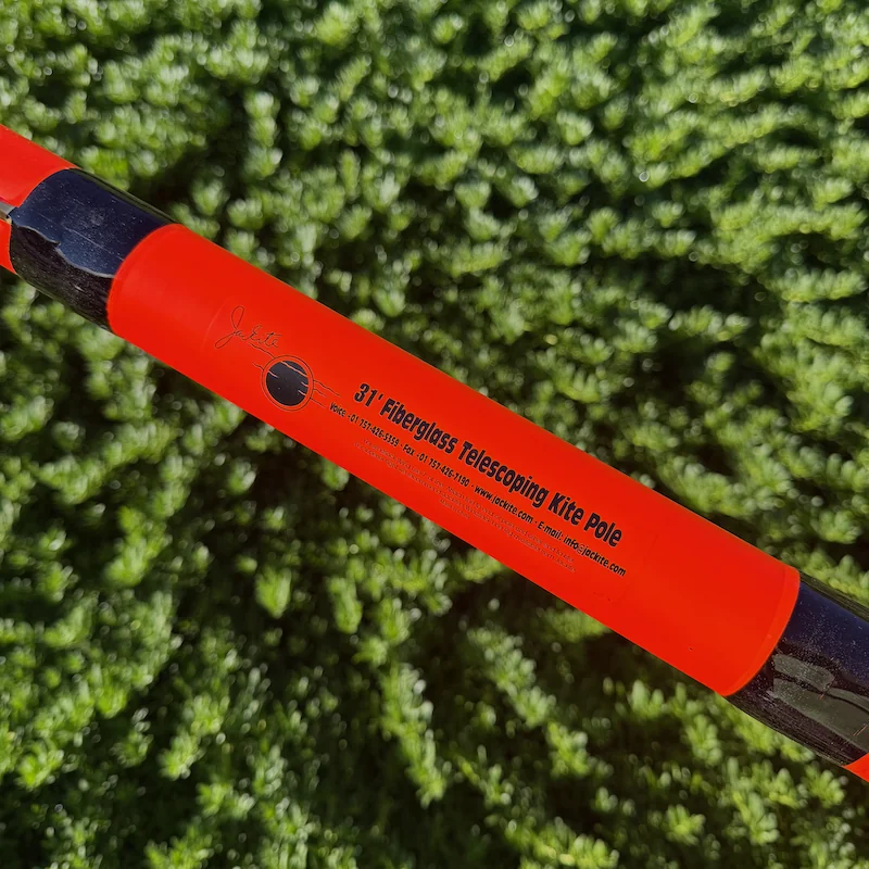 High-visibility Orange 31 ft. Antenna Mast by Jackite for portable ham radio.