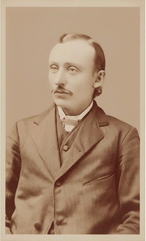 Vintage sepia portrait of Yukon pioneer Thomas R. Bennington, author of the 1892 journals featured in Before the Klondike.